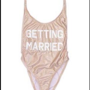 Getting Married One Piece Bathing Suit